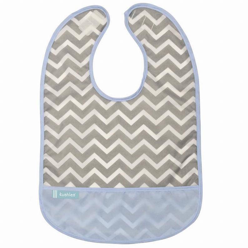 Cleanbib - 12M Plus Chevron Blue Print