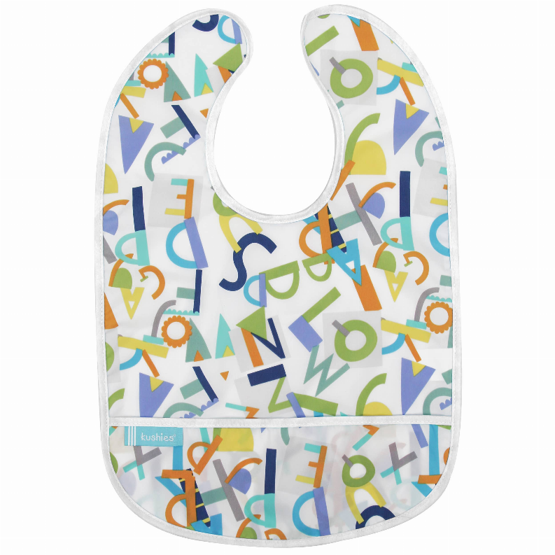 Cleanbib Waterproof Bib - 6-12m Multi Alphabet Print