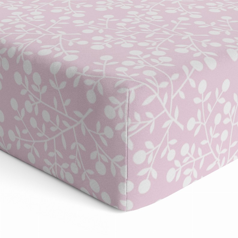 Fitted Crib Sheet - Pink Berries