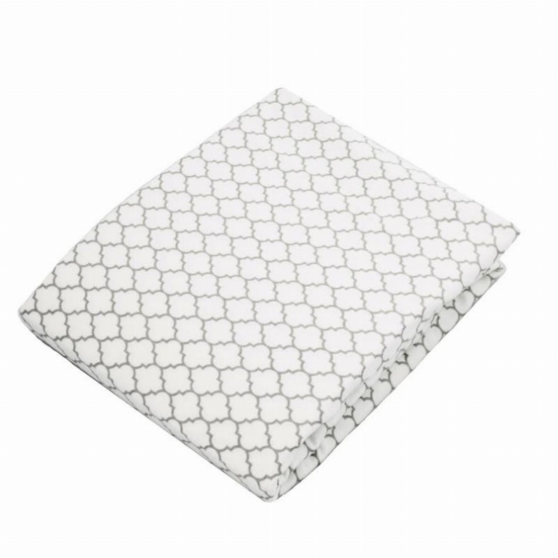 Fitted Crib Sheet - W/Gry Ornament