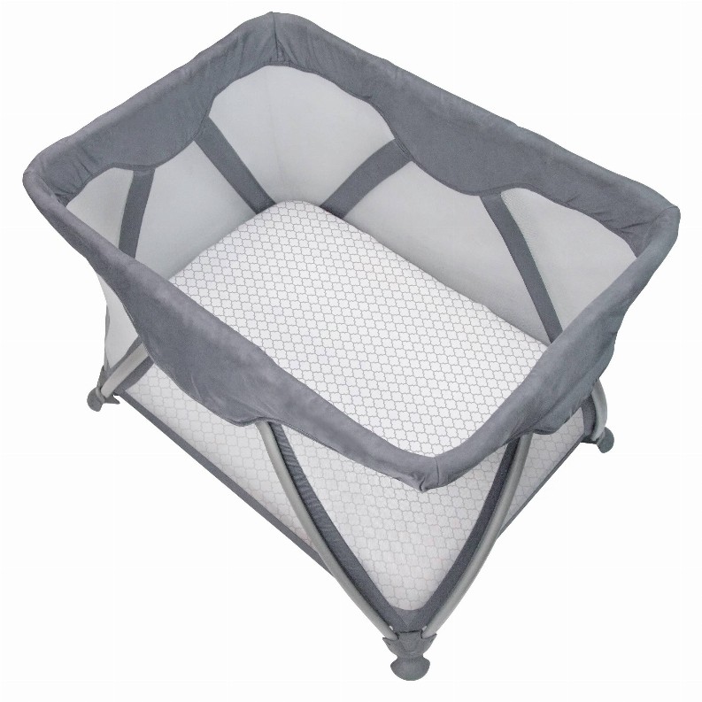 Portable Play Pen Sheet - W/Gry Ornament