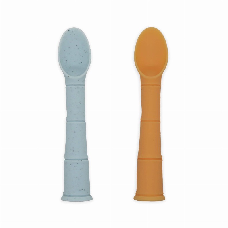 Silipop Spoons 2Pk - Papaya/Seafoam