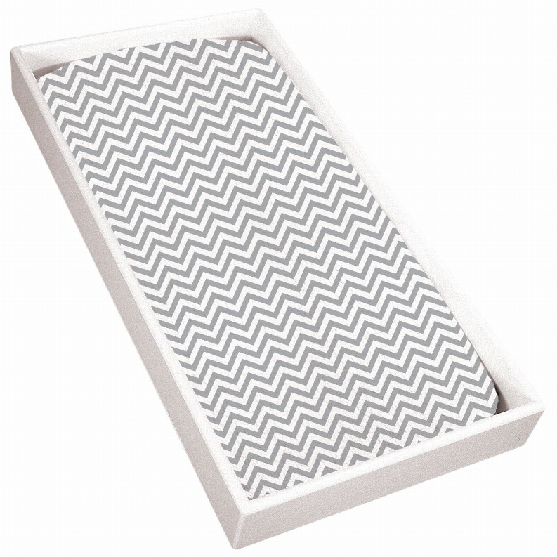 Terry Change Pad Sheet - Grey Chevron