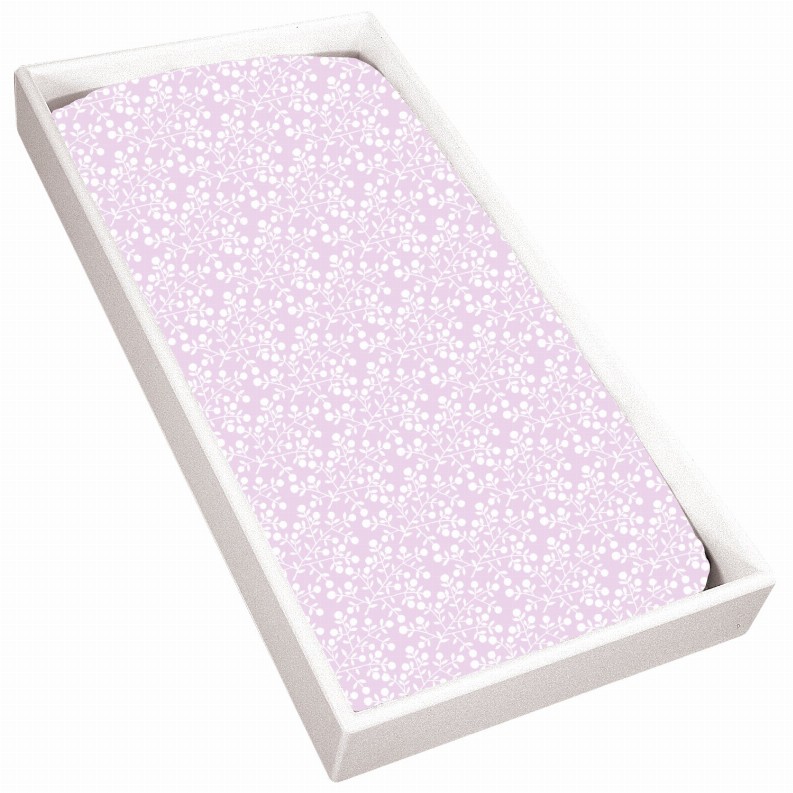 Terry Change Pad Sheet - Lilac Berries