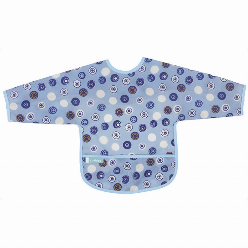 W Clean Bib With Sleeved - 2-4yrs Crazy Circle 2 Print