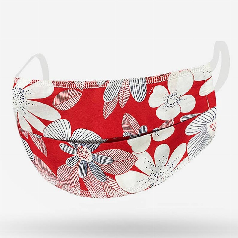 Washable Mask - Red Floral