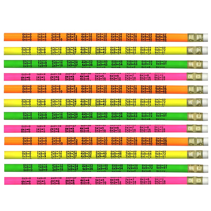 Pencils Multiplication, 12 Per Pack, 12 Packs