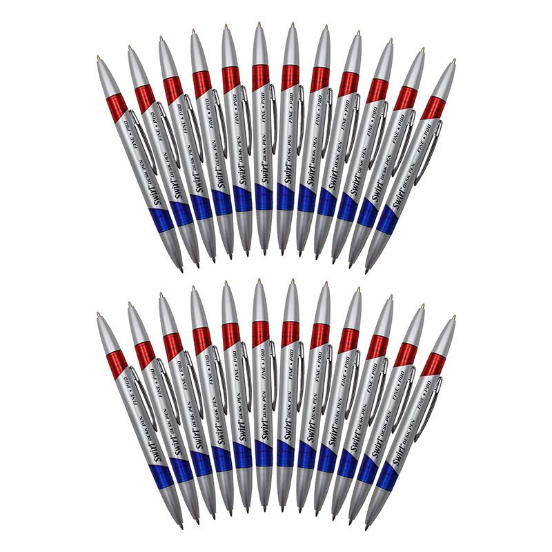 Swirl Ink Pens, Red/Blue Combo, 12 Per Pack, 2 Packs