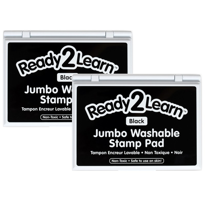 Jumbo Washable Stamp Pad - Black - Pack of 2