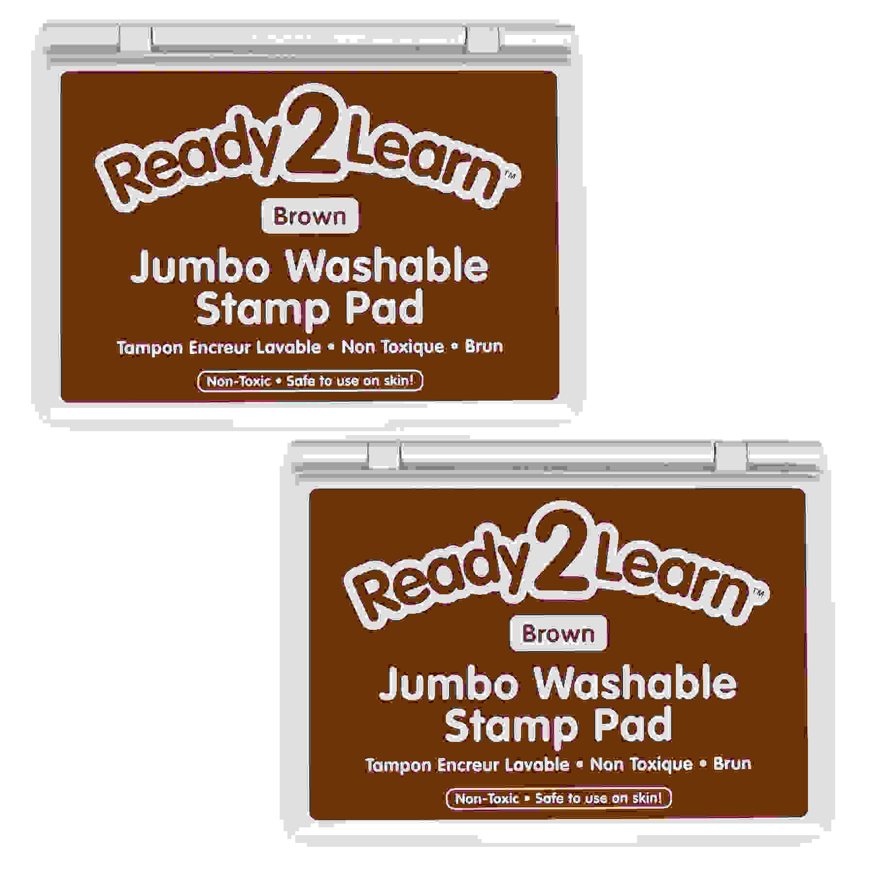 Jumbo Washable Stamp Pad - Brown - Pack of 2