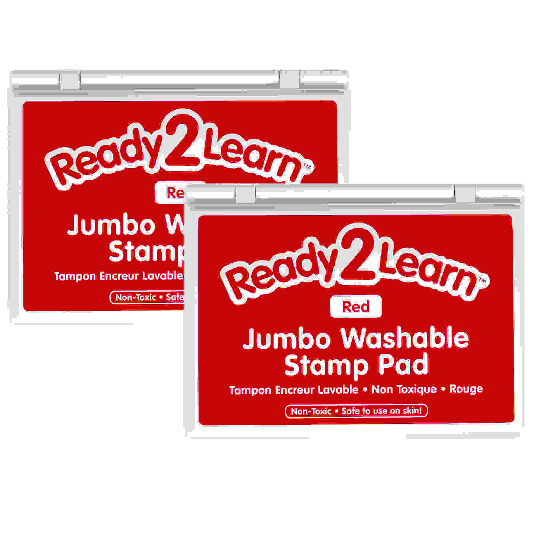 Jumbo Washable Stamp Pad - Red - Pack of 2