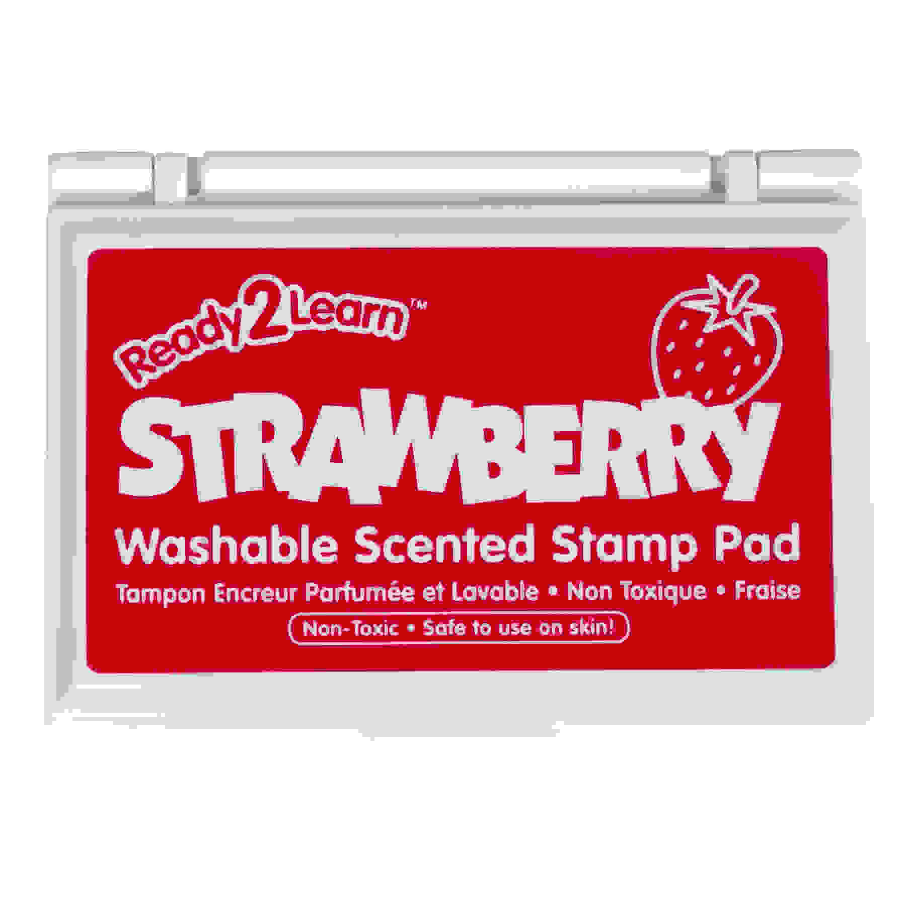 Washable Stamp Pad, Strawberry Scent, Red