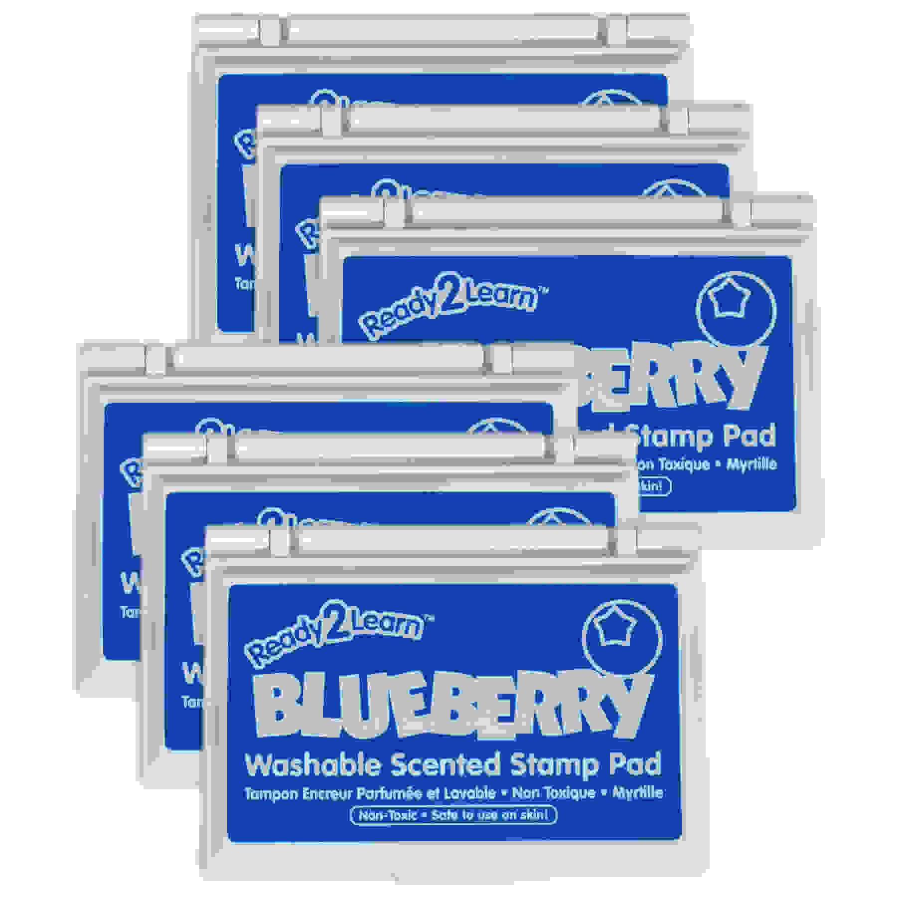 Washable Stamp Pad - Blueberry Scented, Blue - Pack of 6