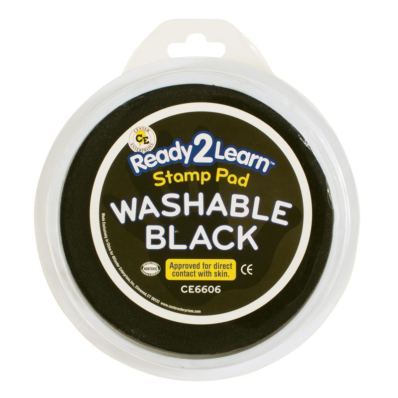 Jumbo Circular Washable Stamp Pad - Black