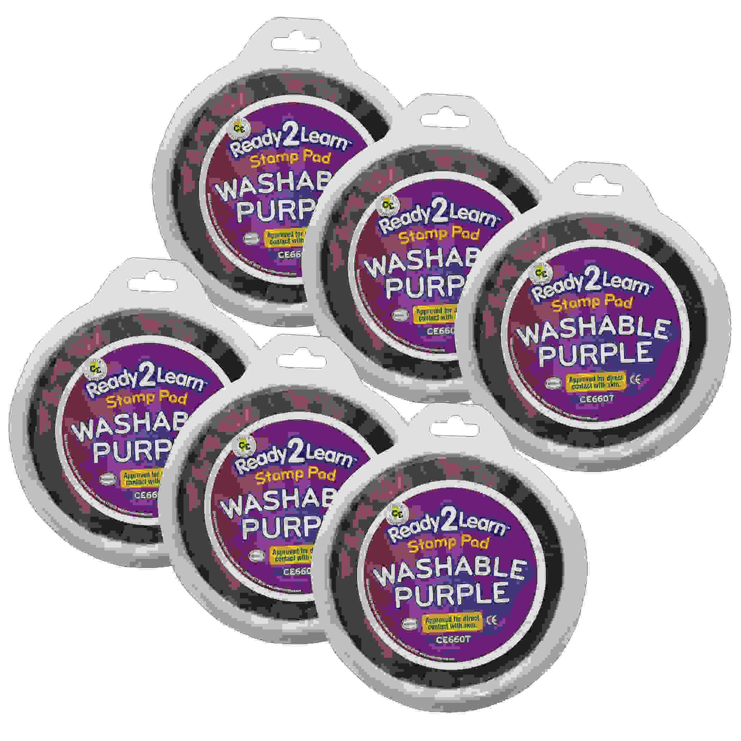 Ready2Learn Jumbo Washable Stamp Pad, Purple, Pack of 6