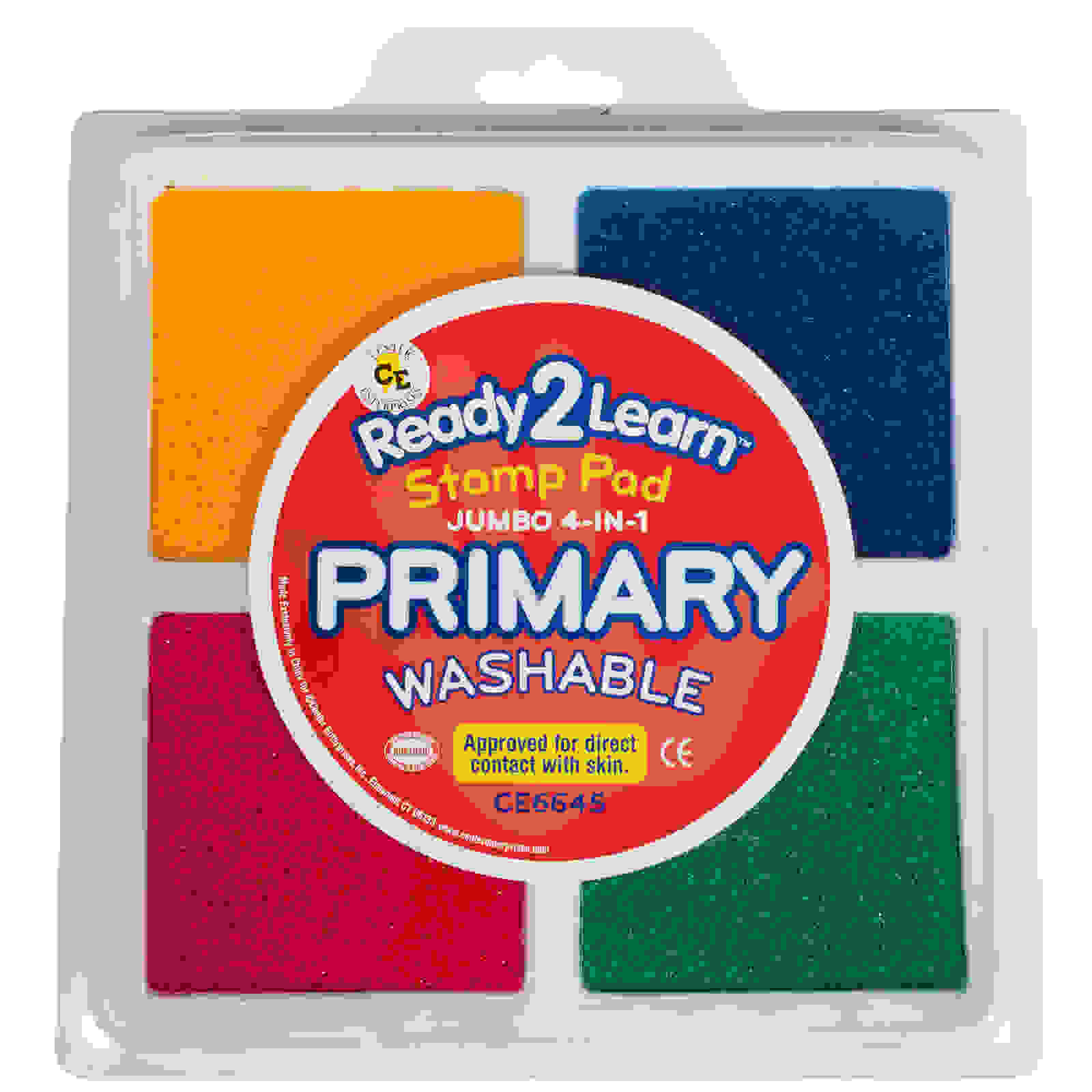 Jumbo 4-in-1 Washable Stamp Pad - Primary