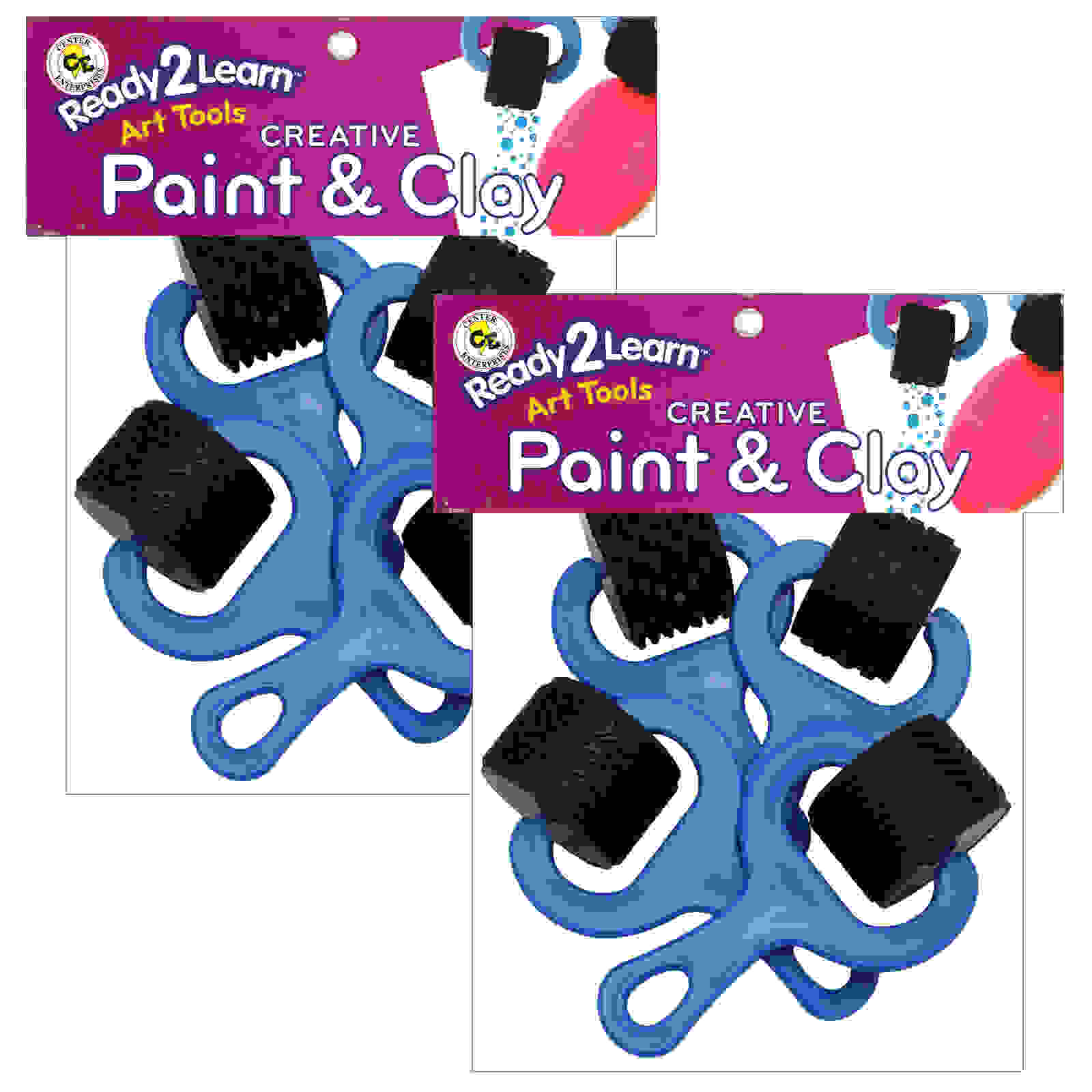 Ready2Learn Heavy Duty Paint and Clay Explorer Rollers, 4 Per Set, 2 Sets