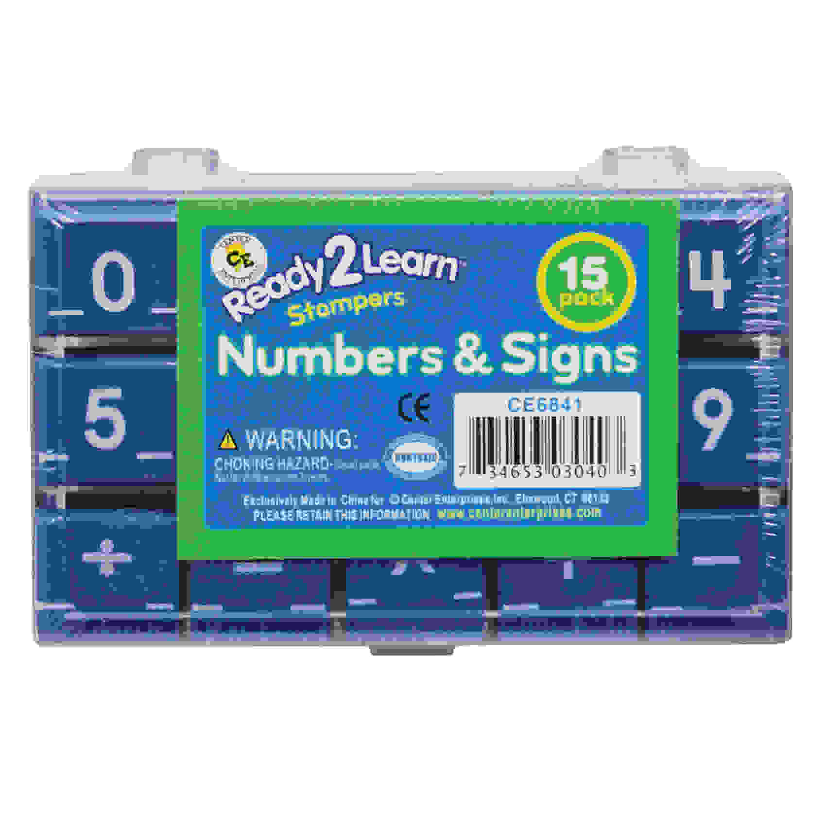 Number and Sign Stamps - Small - Set of 15