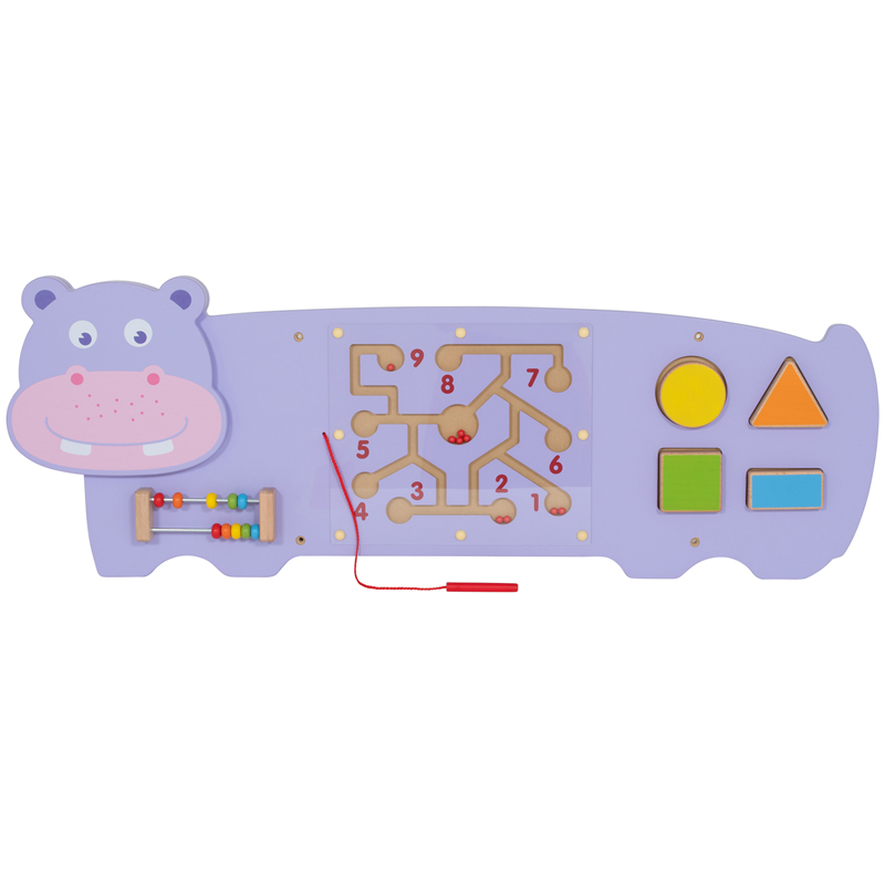 Three Activity Wall Panel, Hippo