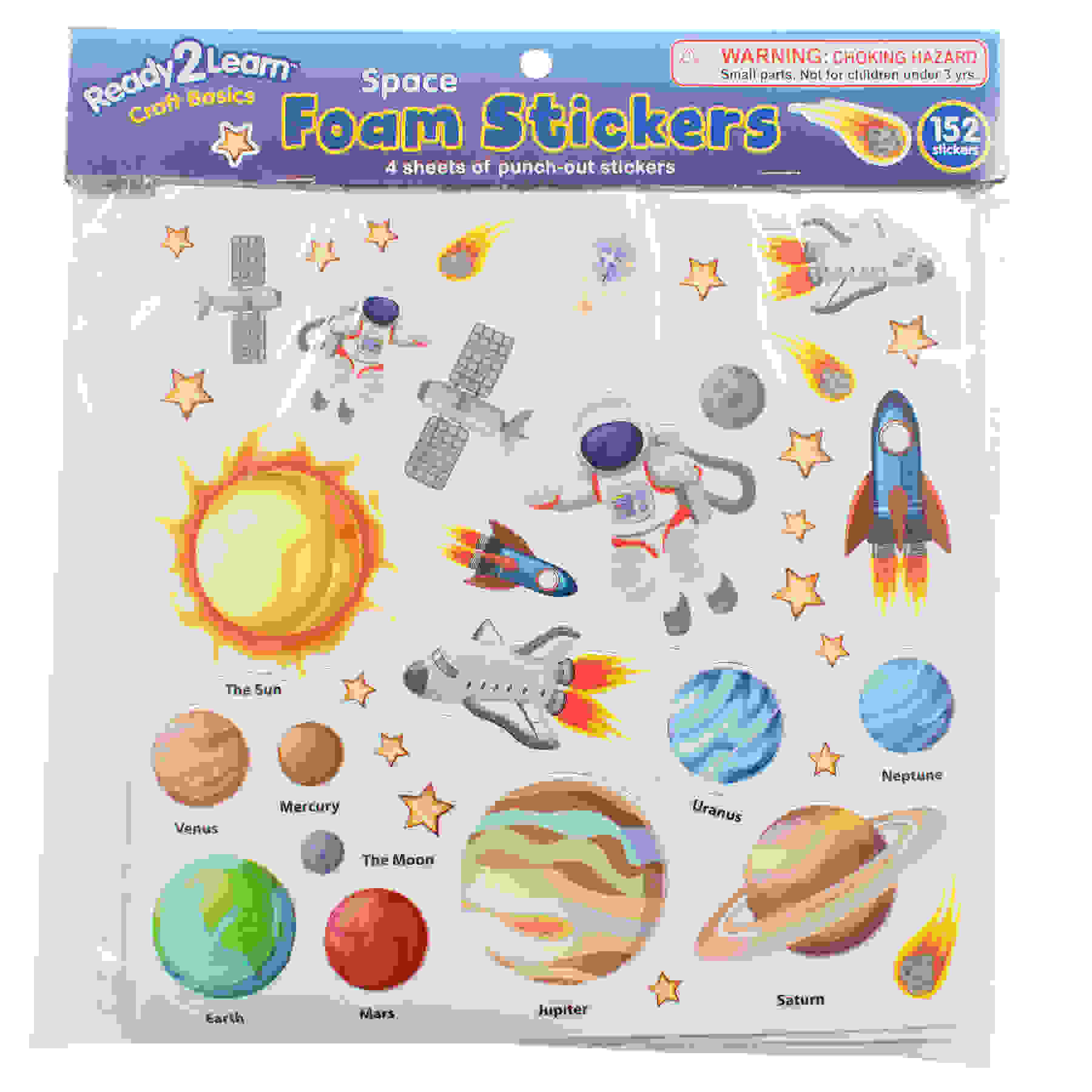 Foam Stickers, Space, Pack of 152