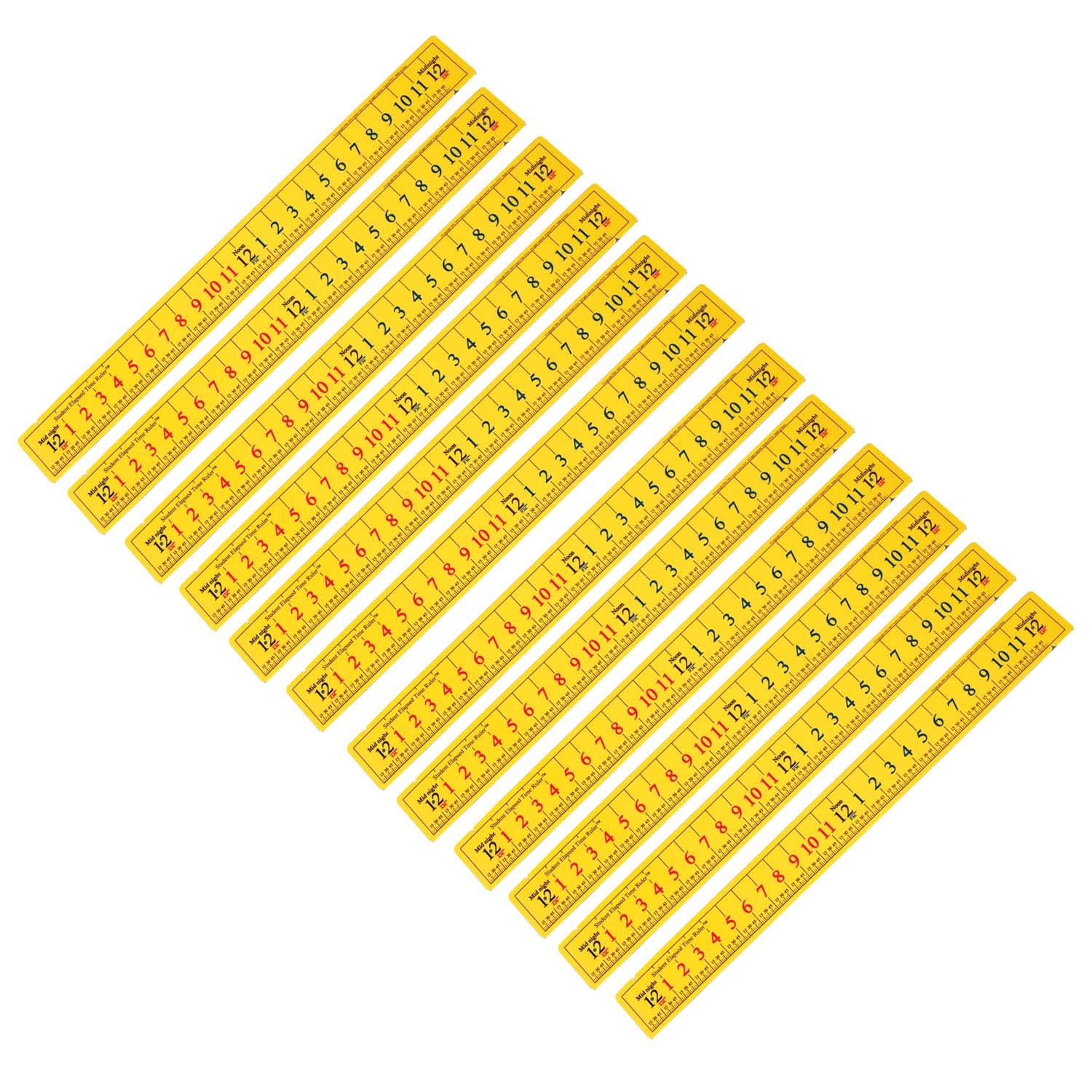 Student Elapsed Time Ruler, Pack of 12