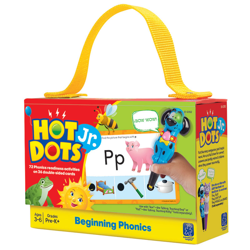 Beginning Phonics Hot Dots Jr. Card Set, Pack of 72