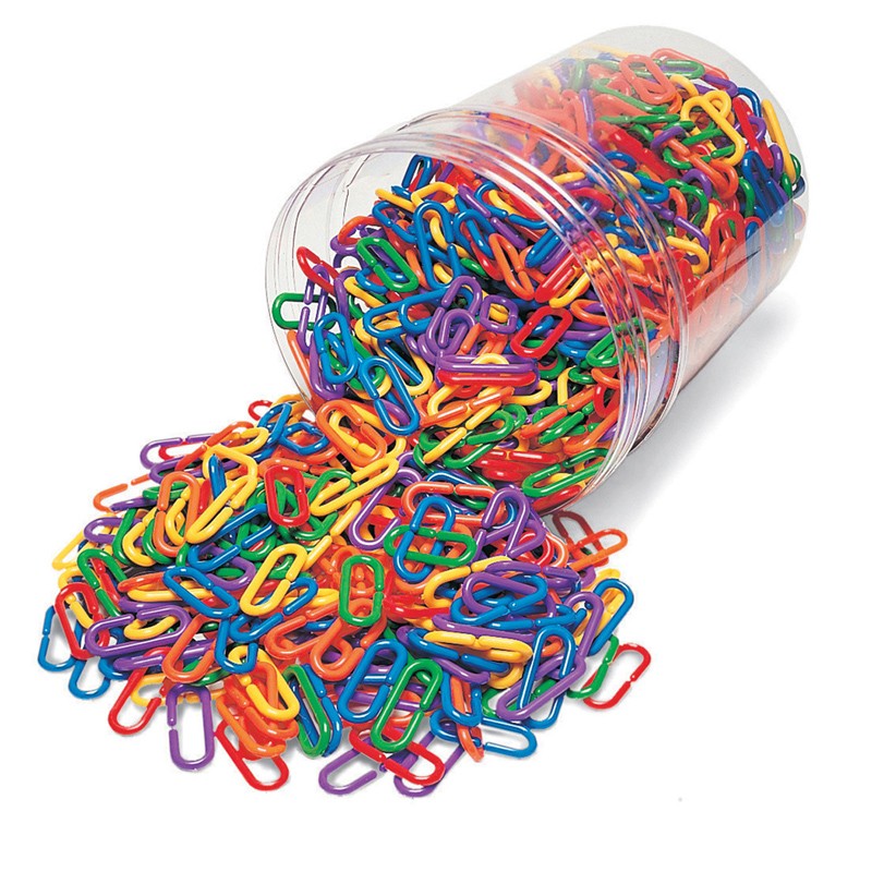 Link 'N' Learn Rainbow Links in a Bucket, Set of 1000