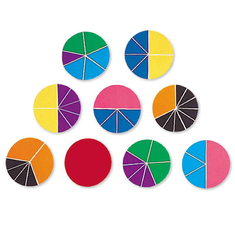 Rainbow Fraction Deluxe Circles, Pack of 9