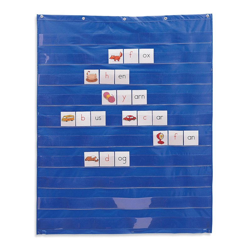 Standard Pocket Chart, 33.5" x 42", Blue