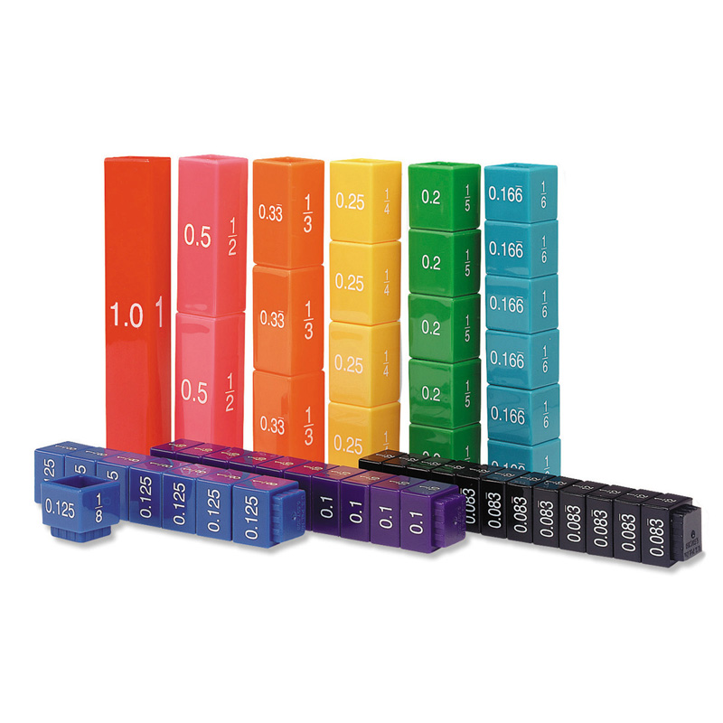 Fraction Tower Equivalency Cube Set, Set of 51