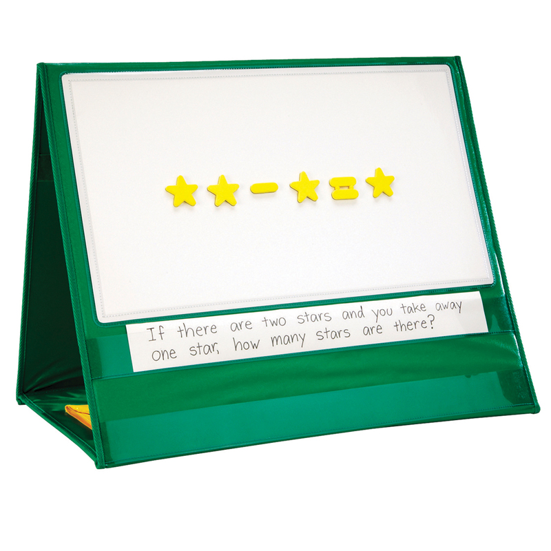 Write-On/Wipe-off Magnetic Demonstration Double-Sided Tabletop Pocket Chart