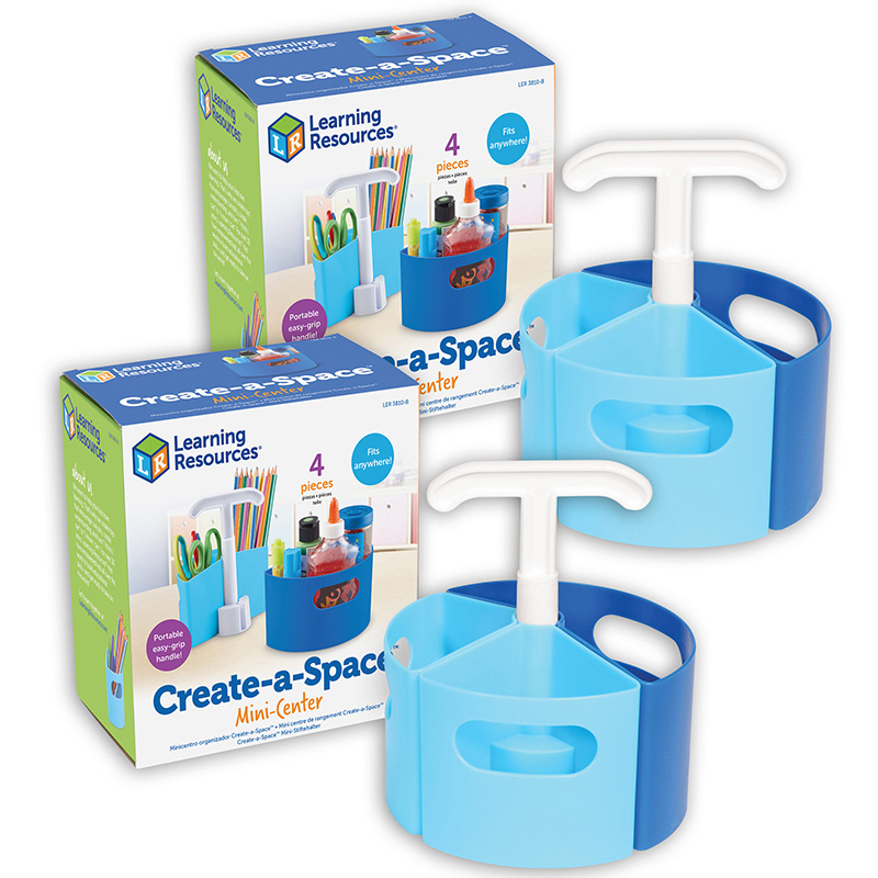 Create-A-Space Mini-Center, Blue, Pack of 2