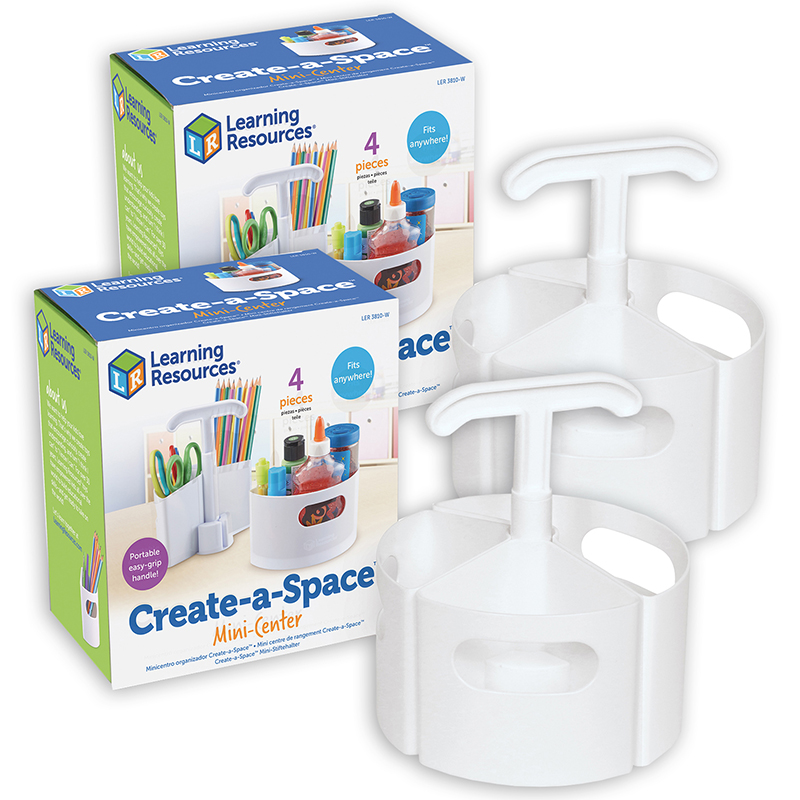 Create-A-Space Mini-Center White, Pack of 2