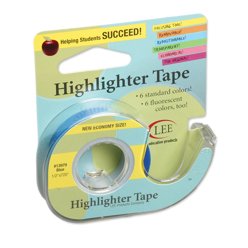 Removable Highlighter Tape, Blue