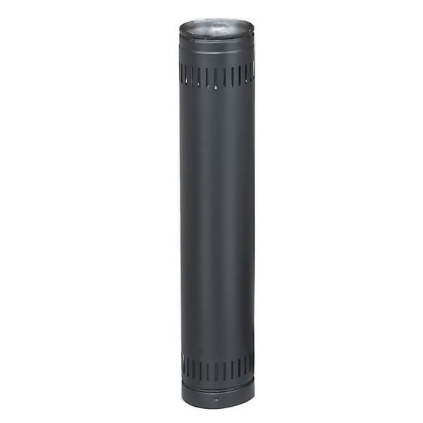 6" X 6" Security Double-Wall Black Stovepipe