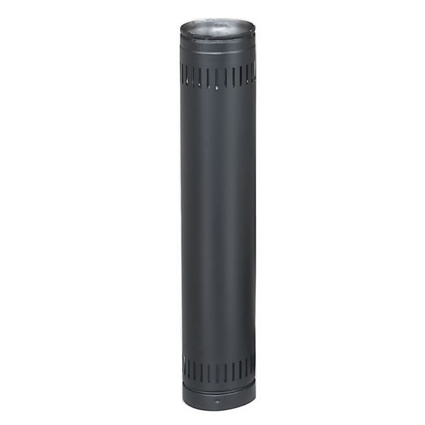 6" X 36" Security Double-Wall Black Stovepipe