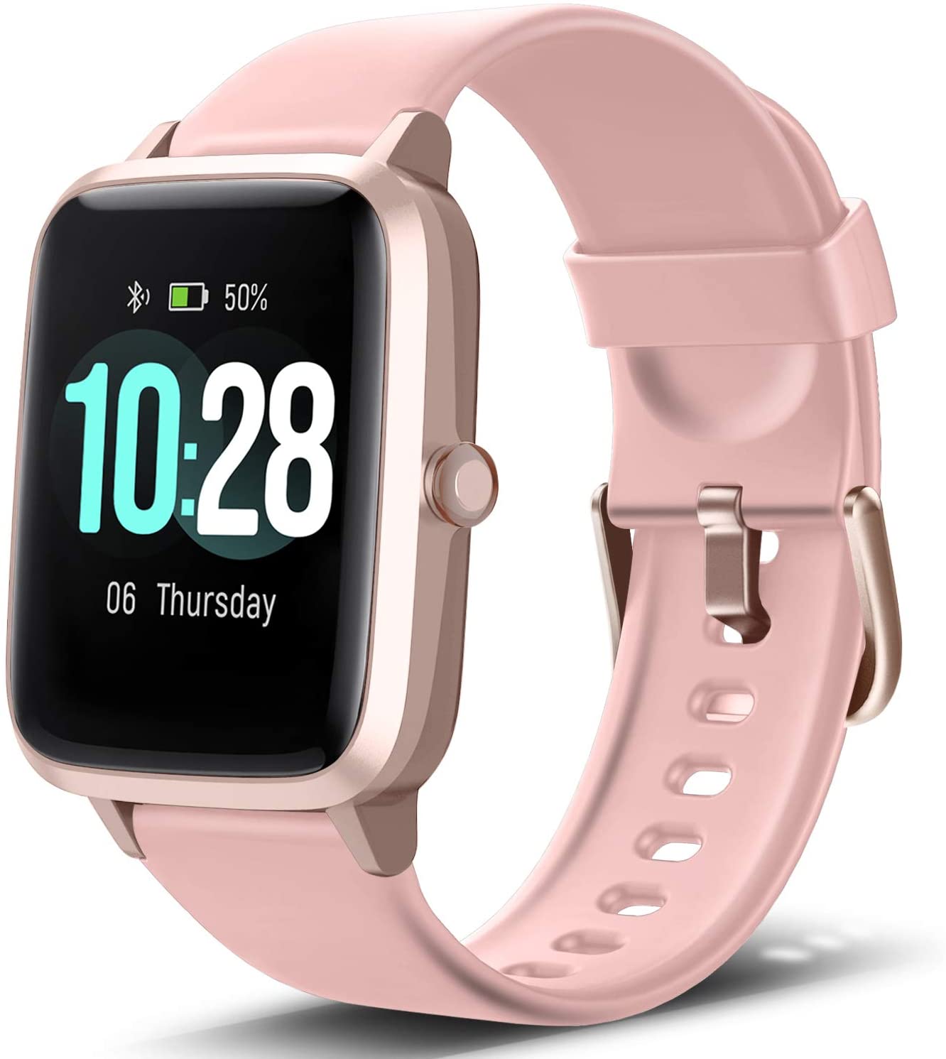 Letsfit Id205L Pink Smart Watch,All Day Activity Monitoring