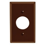 001-85004 Single Outlet Plate Brown