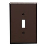 001-85101 Single Switch Plate Brown