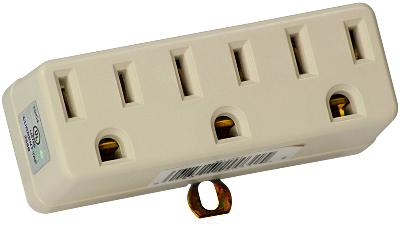 001-698-I 3Outlet Grounded Adapter