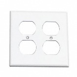 001-88016 2 Gang Outlet Plate White