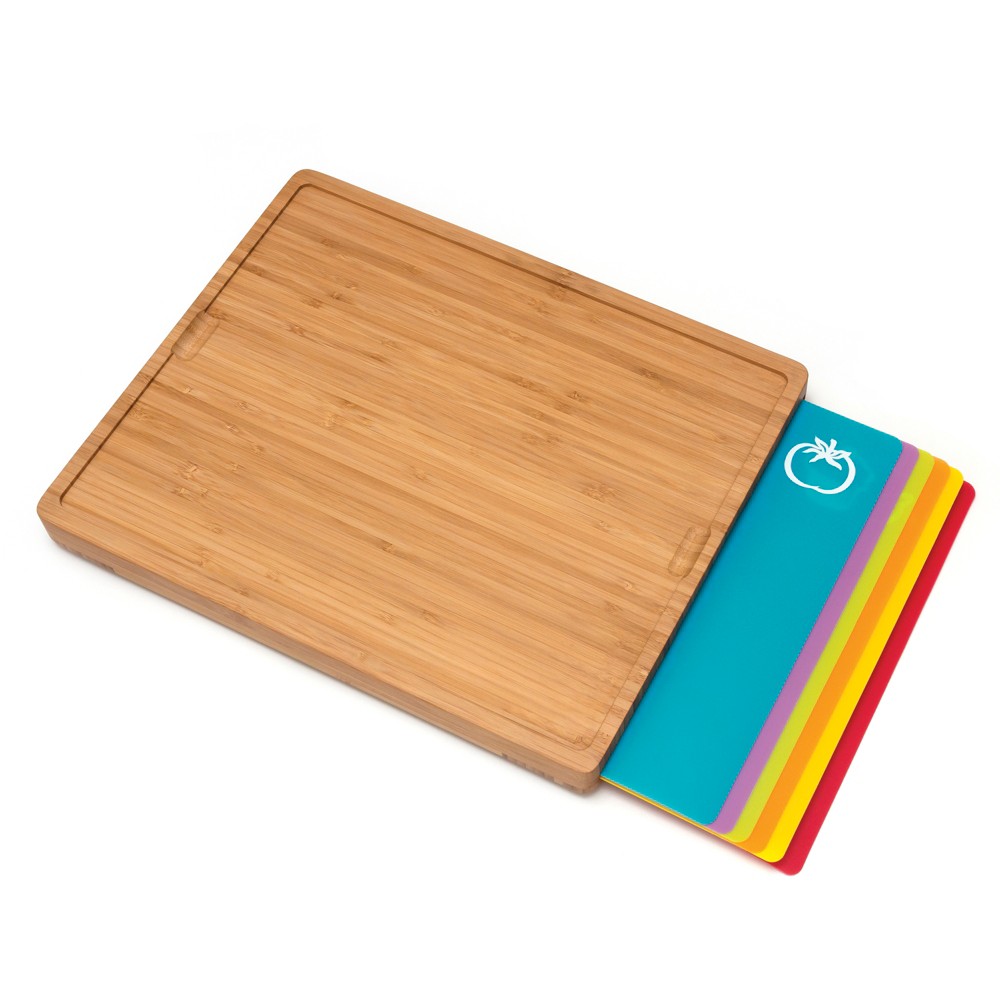 Lipper 8869 Wood Bamboo Cutting Board With Inlays Each Mat