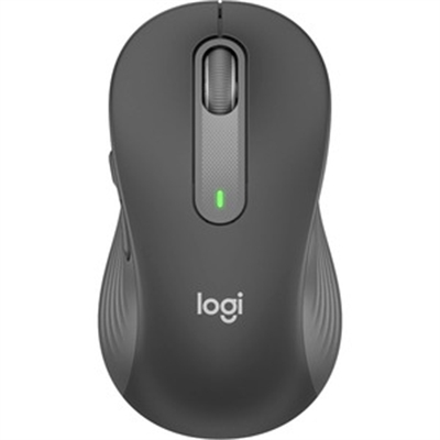 Signature M650 Wireless Mouse, 2.4 GHz Frequency, 33 ft Wireless Range, Large, Right Hand Use, Graphite