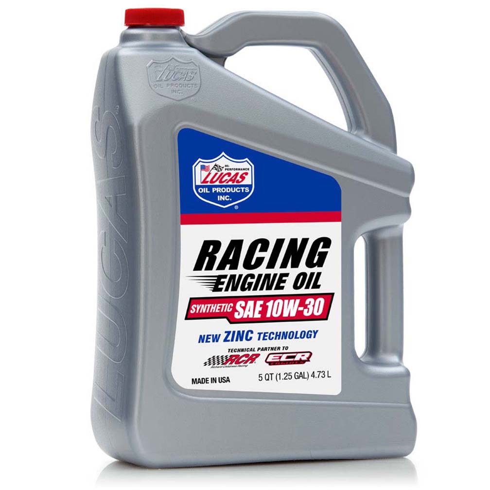 Lucas Oil Synthetic SAE 10W-30 Racing Motor Oil - 5 Quart