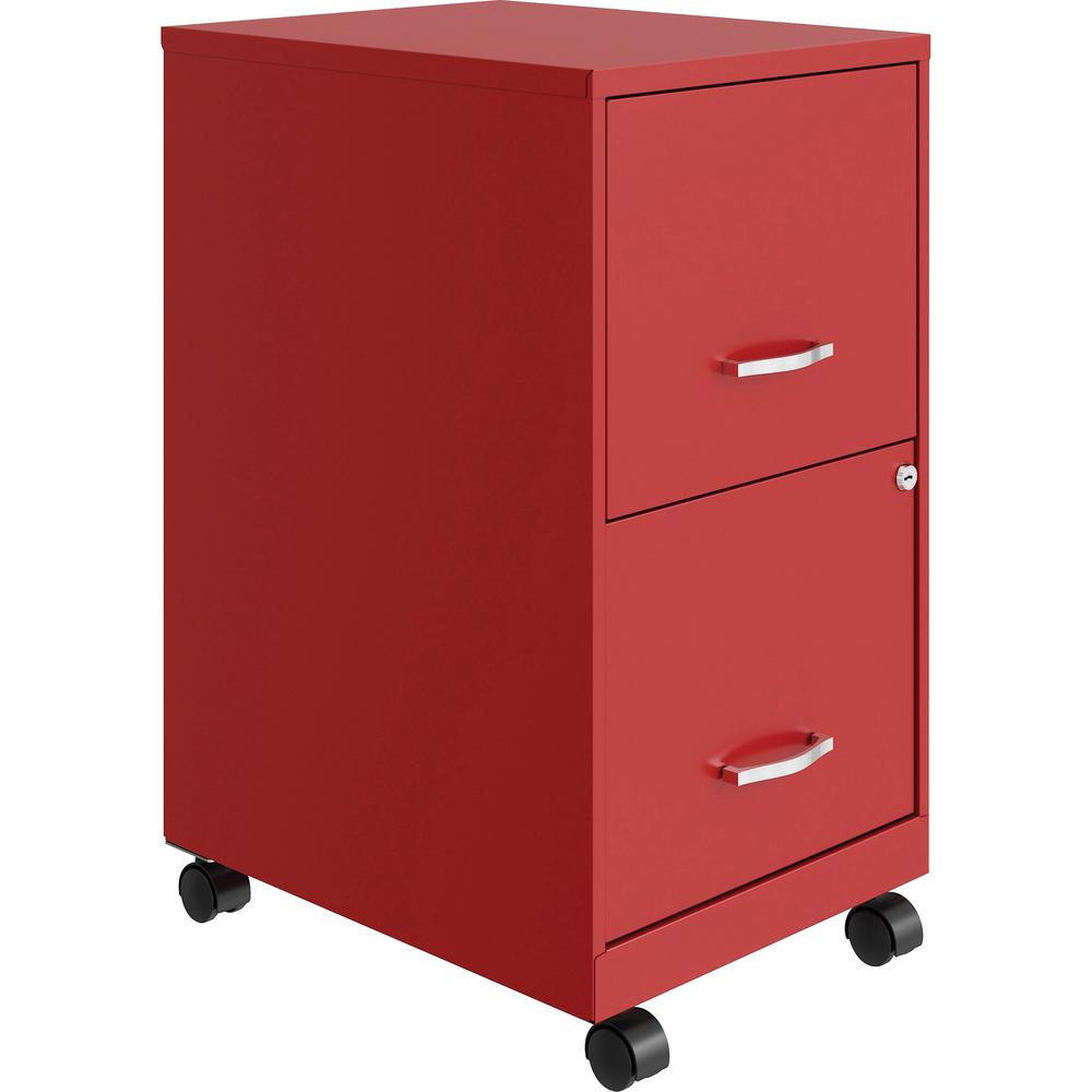 LYS Mobile File Cabinet - 14.3" x 18" x 26.5" - 2 x Drawer(s) for File, Document - Letter - Glide Suspension, Locking Drawer, Mo