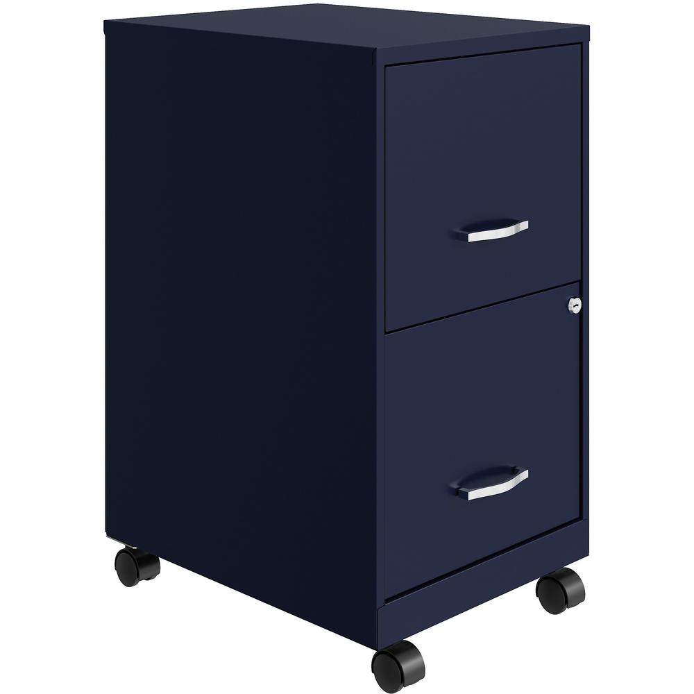 LYS Mobile File Cabinet - 14.3" x 18" x 26.5" - 2 x Drawer(s) for File, Document - Letter - Glide Suspension, Locking Drawer, Mo