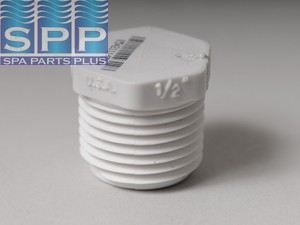 Fitting, PVC, Plug, Threaded, 1/2"MPT