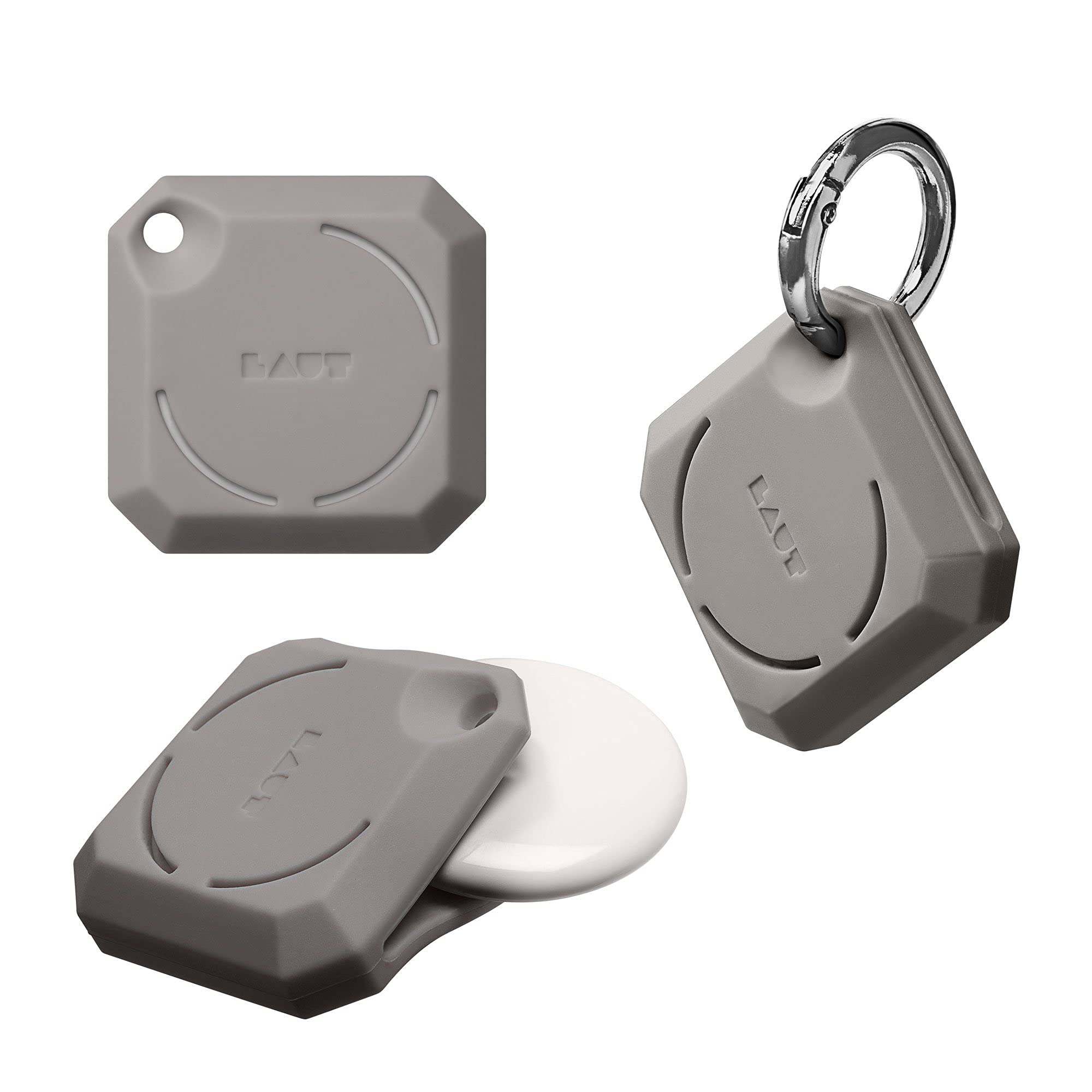 Huex Gems Air Tag Case Gray