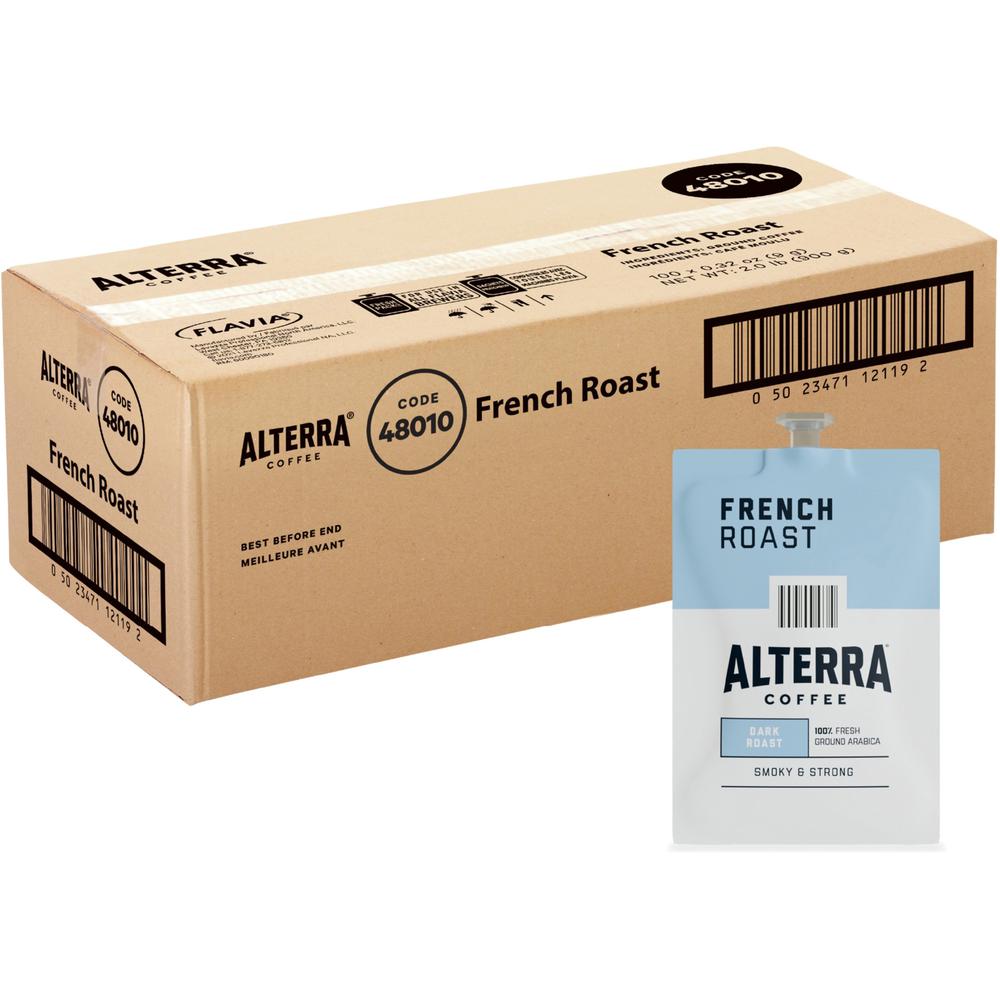 Flavia Freshpack Freshpack Alterra French Roast Coffee - Compatible with Flavia Barista, FLAVIA Creation 600, Flavia Creation 50