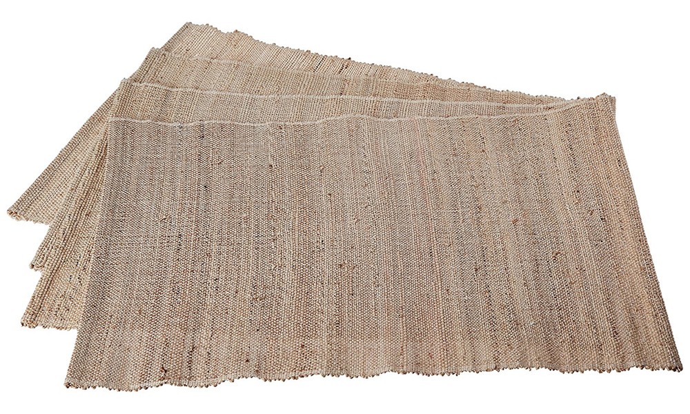 Leaf & Fiber Hand Made, All Natural, Sustainable & Eco-Friendly Banana Fiber Placemats, Set of 4